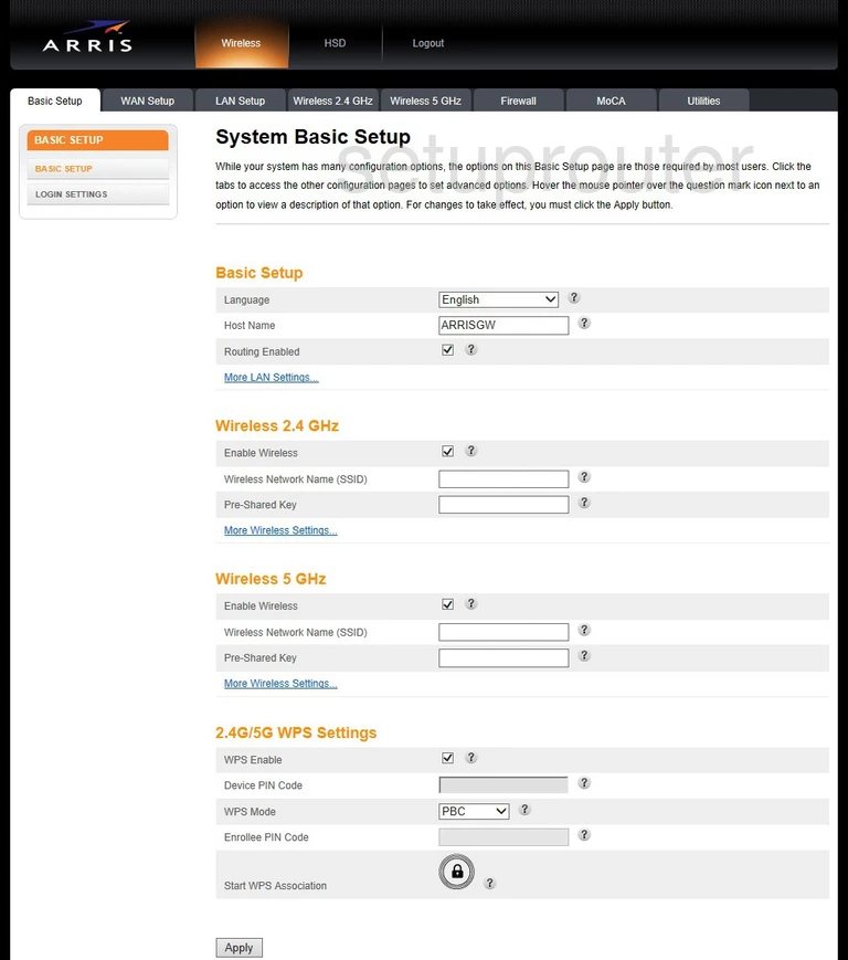 router setup