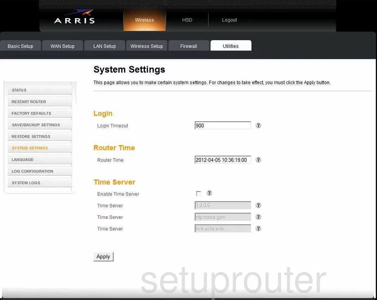 router status mac address internet IP