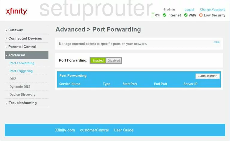 port forwarding nat screenshot