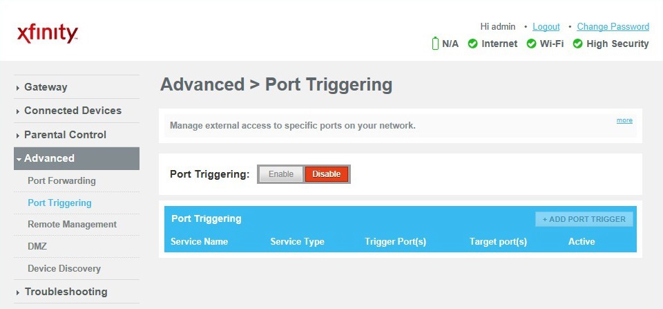 Port triggering что это в роутере