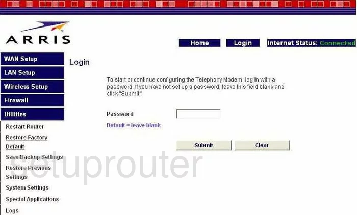 router login screen