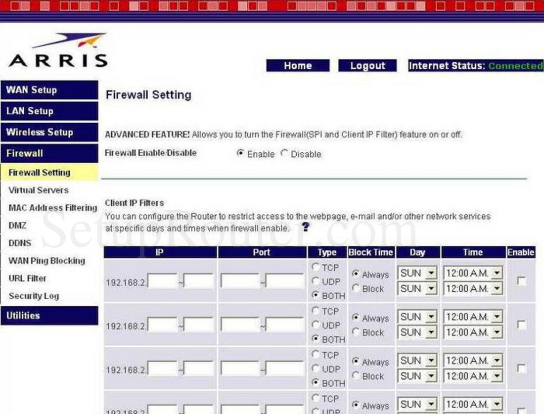 how to enable mac filtering on router