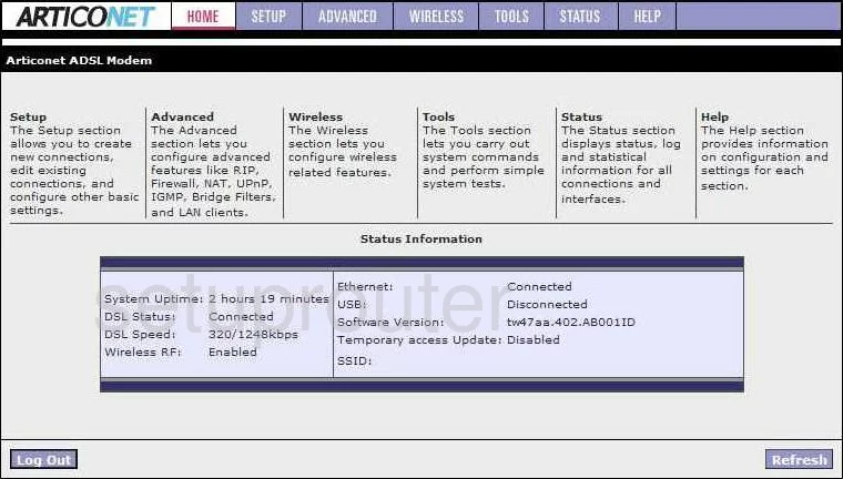 router status mac address internet IP