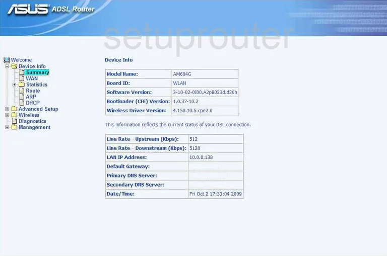 router status mac address internet IP