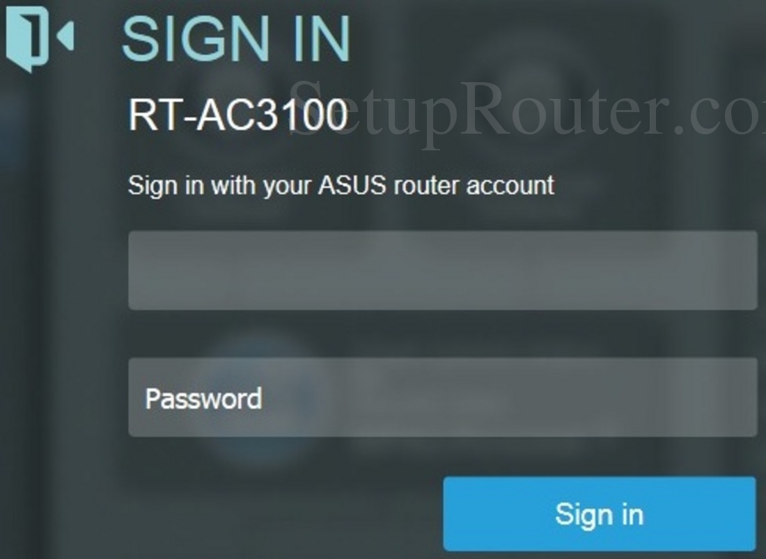 Asus RT AC3100 Asuswrt Merlin Screenshot Login