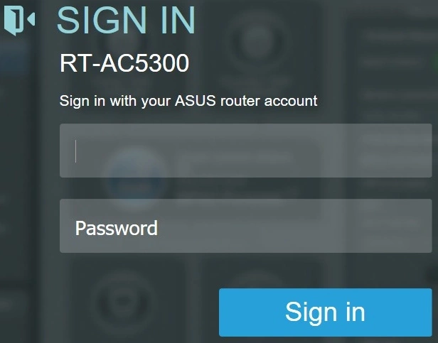 router login screen