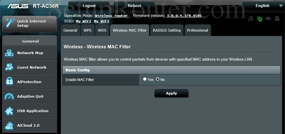 how to find my mac address asus rt1750