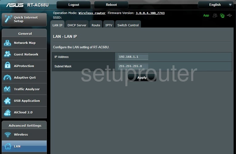 router IP address lan home network