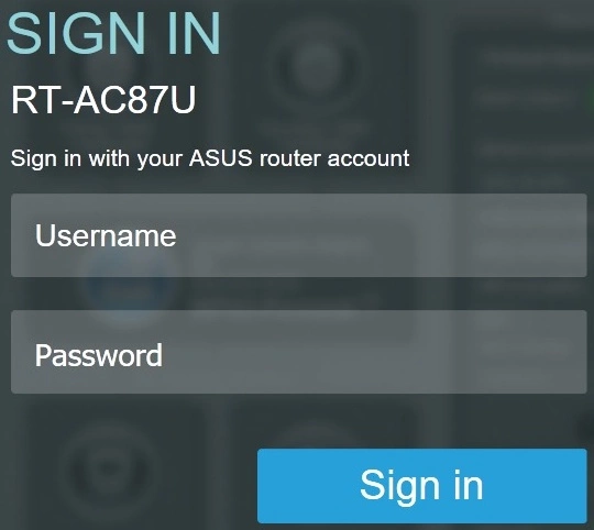 router login screen