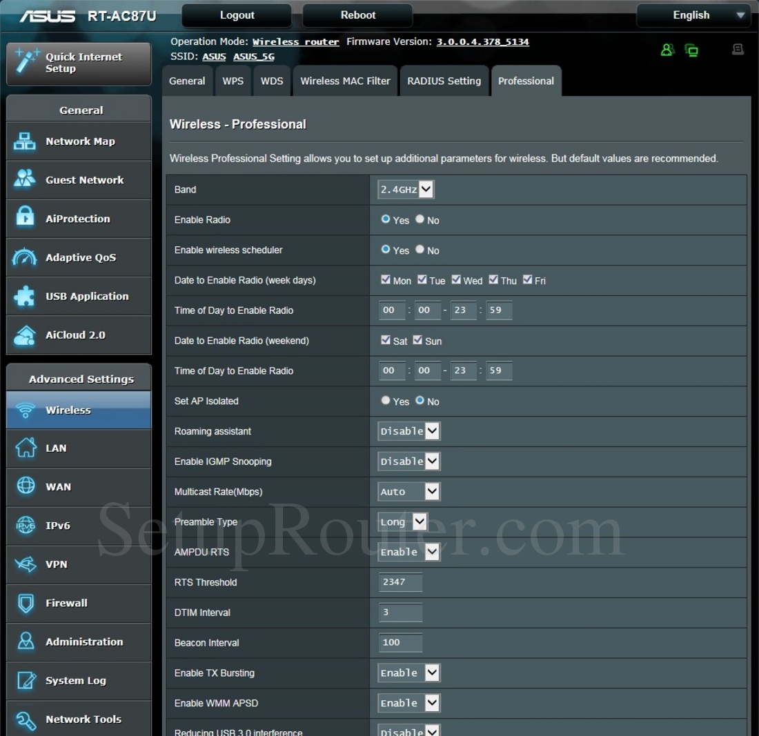 Настройка роутера asus rt ac87u билайн