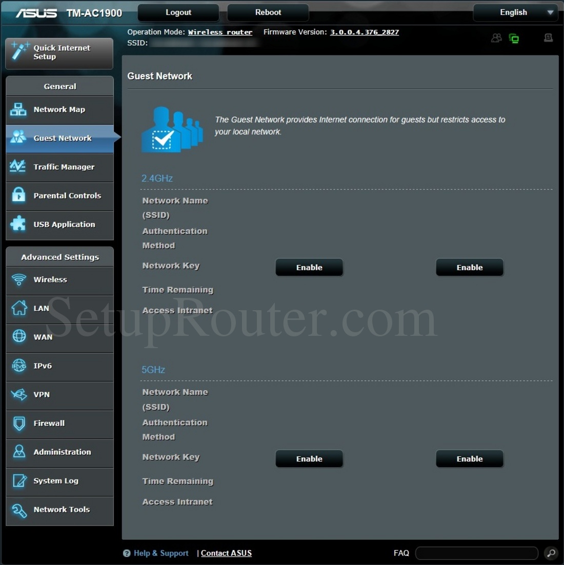 Asus TM-AC1900 Screenshot GuestNetwork