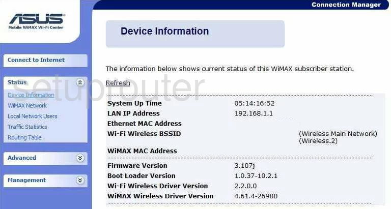 router status mac address internet IP