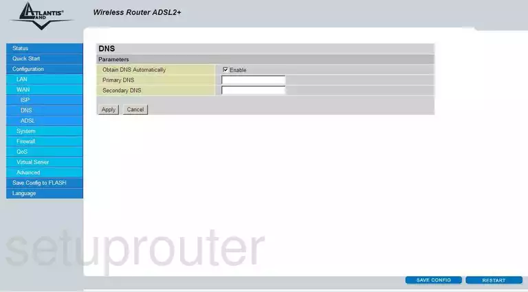 router dns setting