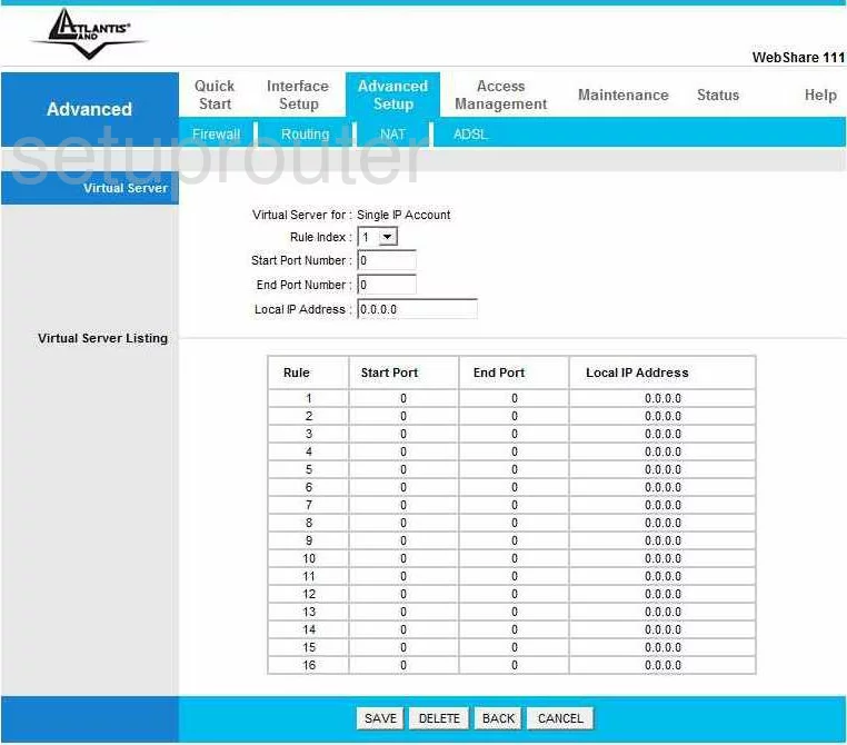 port forwarding nat screenshot