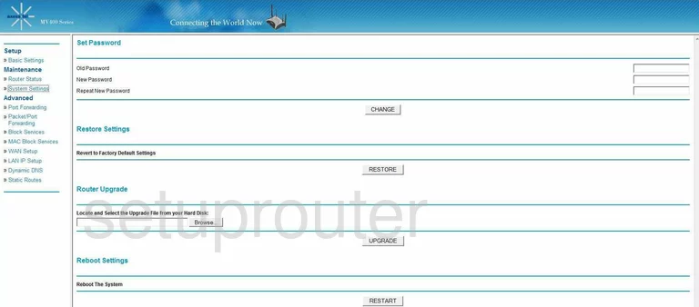 router status mac address internet IP