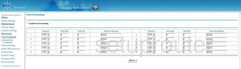 port forwarding nat screenshot