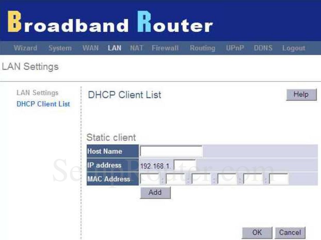 AZiO AER114A Screenshot DHCP Client List