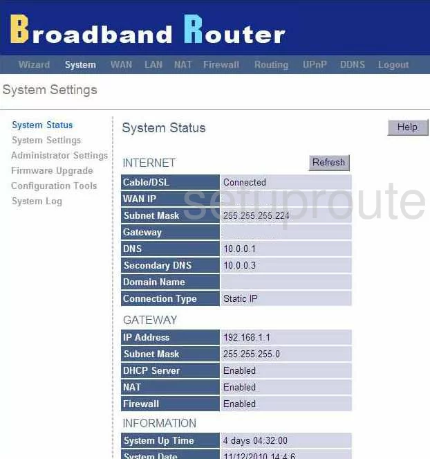 router status mac address internet IP