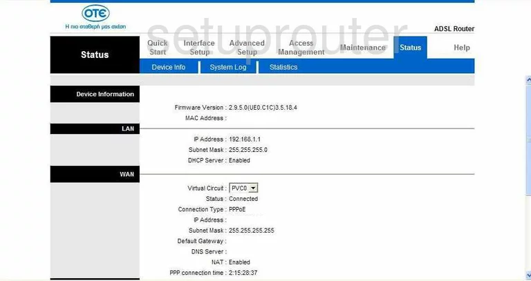 router status mac address internet IP