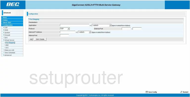 port forwarding nat screenshot