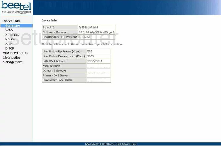 router status mac address internet IP