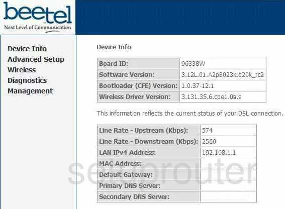 router status mac address internet IP