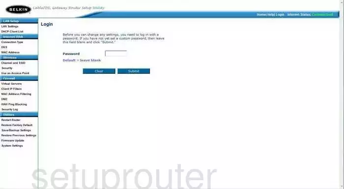 router login screen