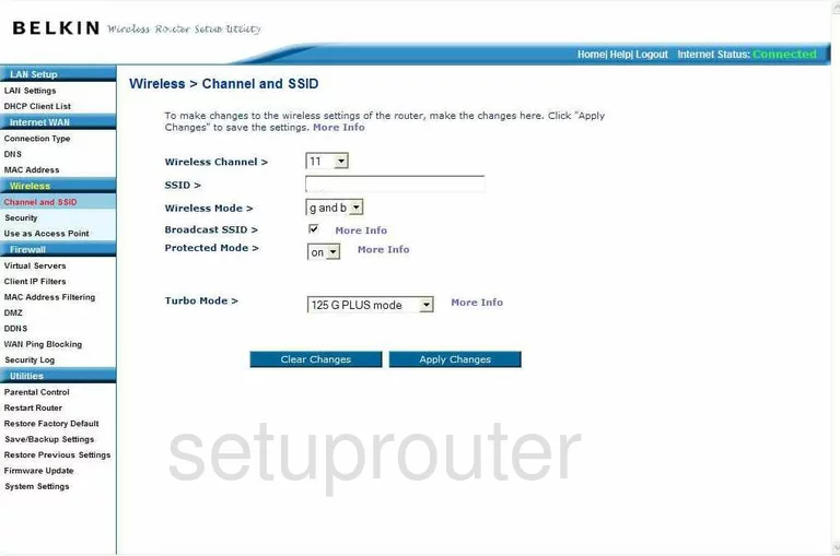 router Wi-Fi channel ssid mode