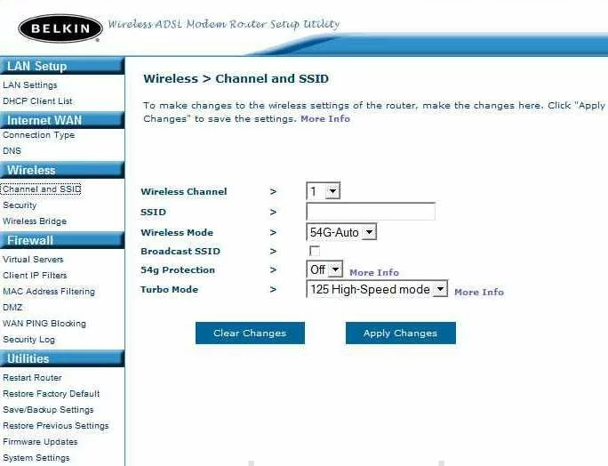 router Wi-Fi channel ssid mode