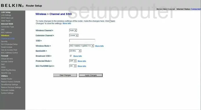 router Wi-Fi channel ssid mode