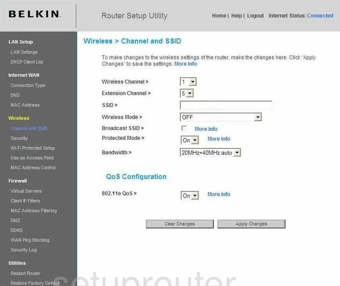 router Wi-Fi channel ssid mode