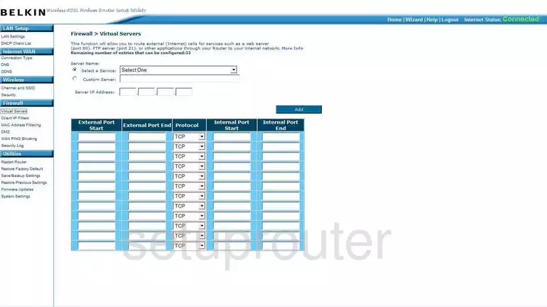 port forwarding nat screenshot