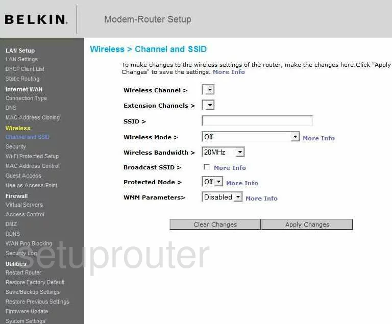 router Wi-Fi channel ssid mode