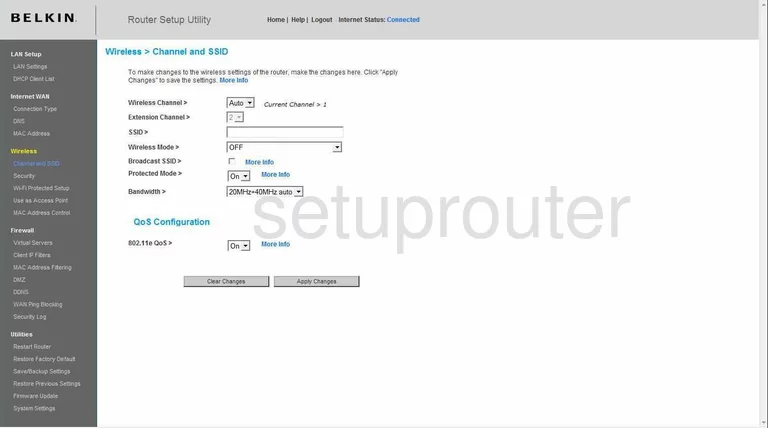 router Wi-Fi channel ssid mode