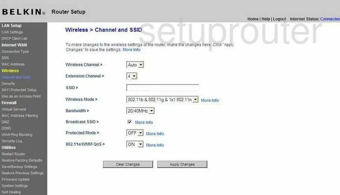 router Wi-Fi channel ssid mode