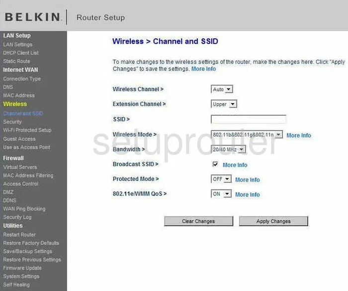 router Wi-Fi channel ssid mode