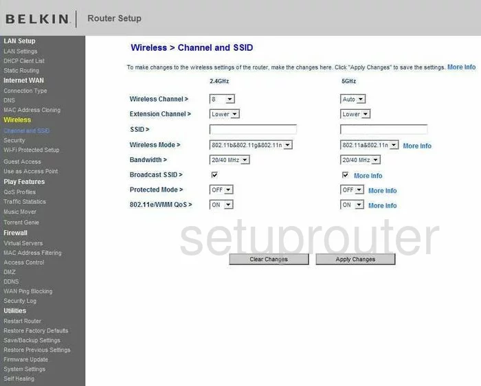 router Wi-Fi channel ssid mode