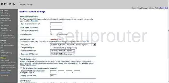 router status mac address internet IP