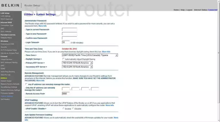 router status mac address internet IP