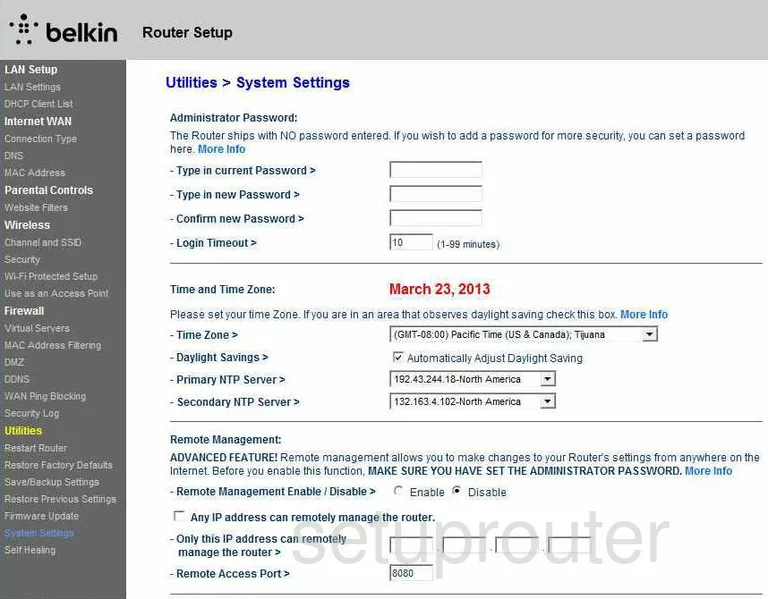 router status mac address internet IP