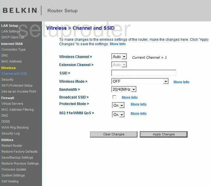 router Wi-Fi channel ssid mode