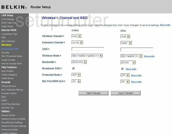 router Wi-Fi channel ssid mode