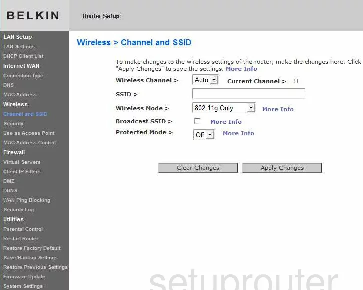 router Wi-Fi channel ssid mode