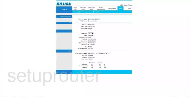 router status mac address internet IP