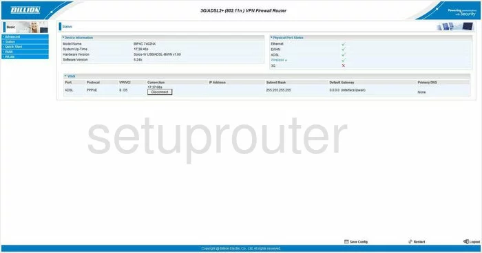 router status mac address internet IP