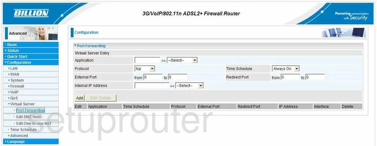 port forwarding nat screenshot