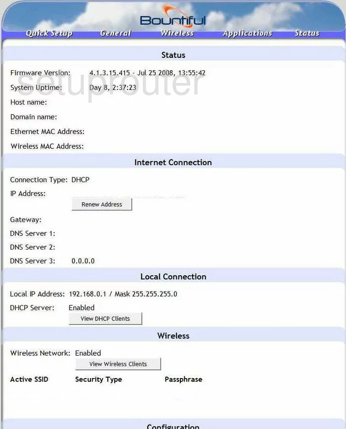 router status mac address internet IP