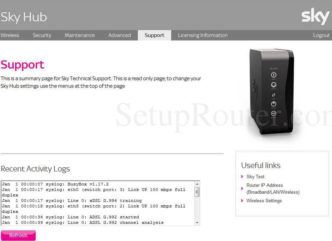 Sky hub help Clearance