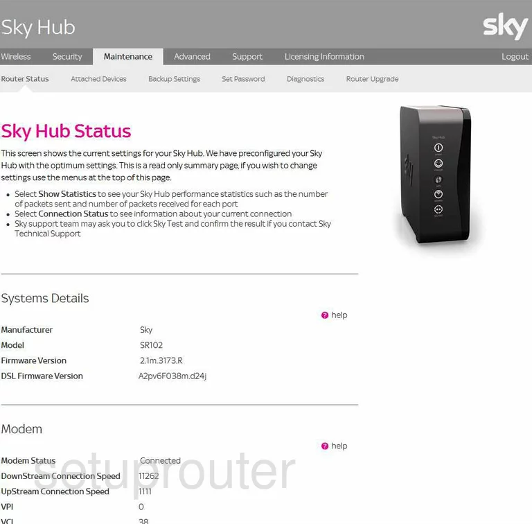 router status mac address internet IP