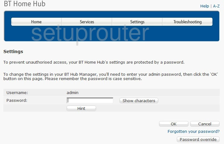 router login screen